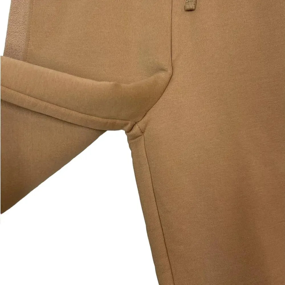 Filippa K Soft Sport Reverse Striped Shorts in Almond Women's Size XS Activewear